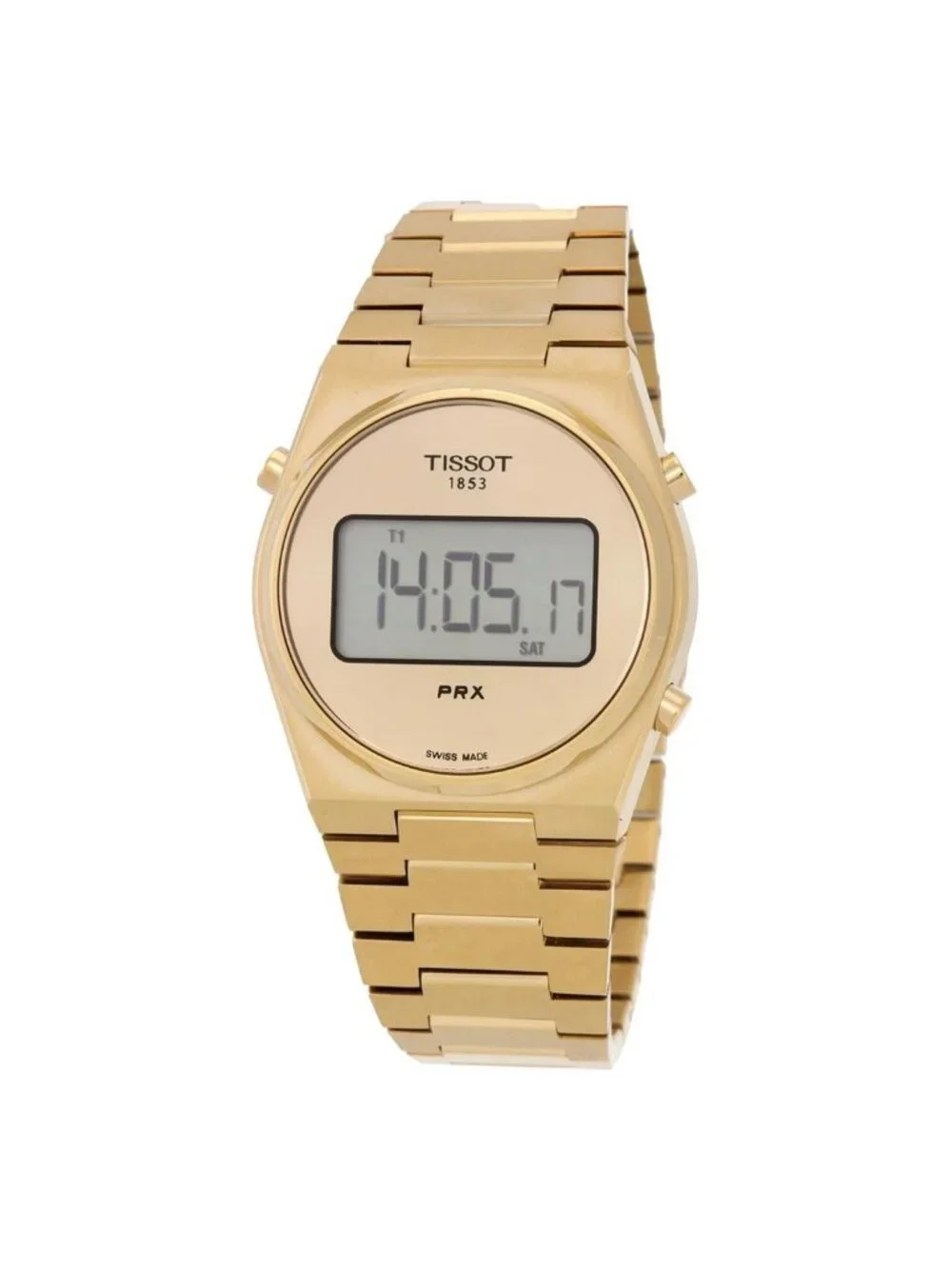 NWT Tissot PRX Digital Quartz Gold Dial Men's Watch